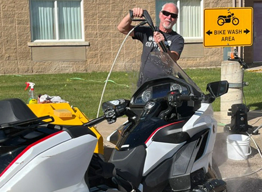 Motorcycle Wash Station